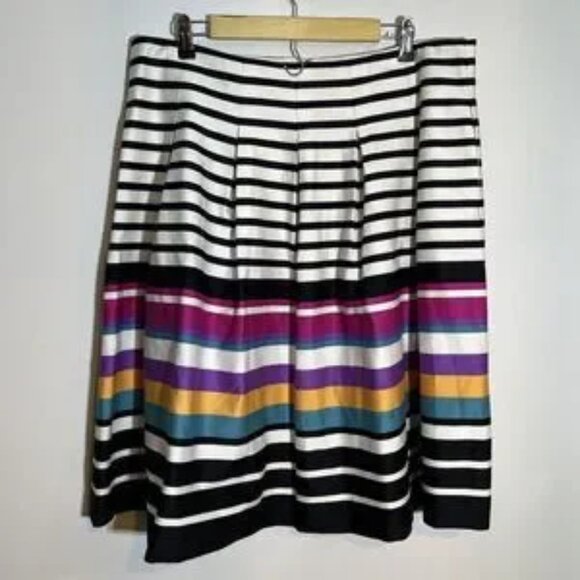 NNT, Banana Republic Women's 16 Pleated A-Line‎ Midi Multi-Colored Skirt - Picture 2 of 7